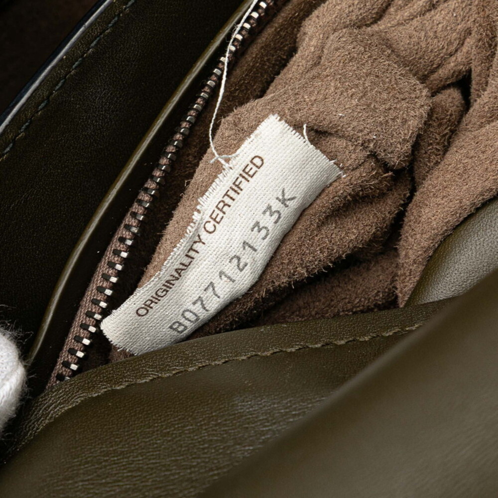 BOTTEGA VENETA Green Leather Intrecciato Shoulder Bag - Picture 11 of 11